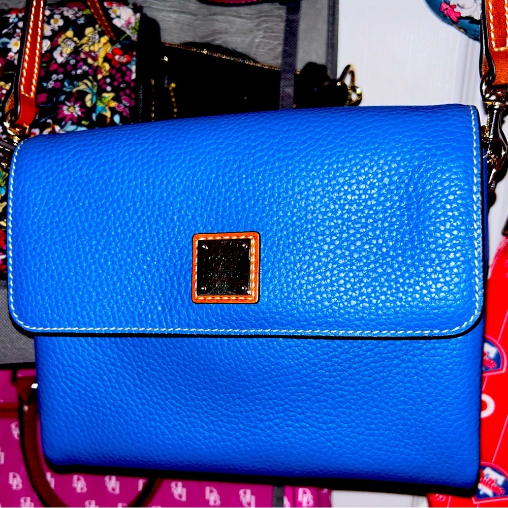 Dooney & Bourke Pebble Grain Hunter Crossbody in French Blue
